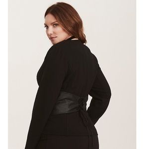 Torrid Faux Leather Corset Blazer